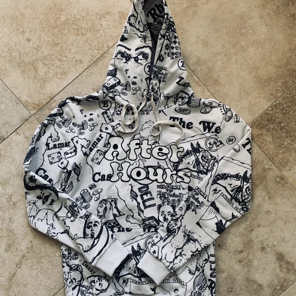SOLD!!!RARE Rhuigi x The Weeknd After Hours Disguise Hoodie Size Medium Pullover